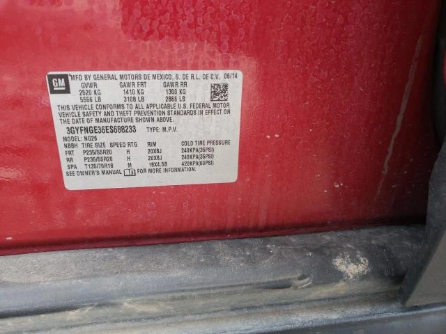 Photo 11 VIN: 3GYFNGE36ES688233 - CADILLAC SRX PREMIU 