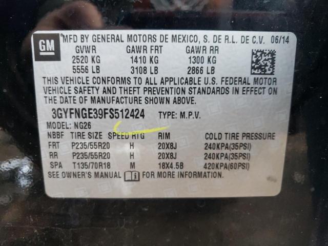 Photo 12 VIN: 3GYFNGE39FS512424 - CADILLAC SRX 