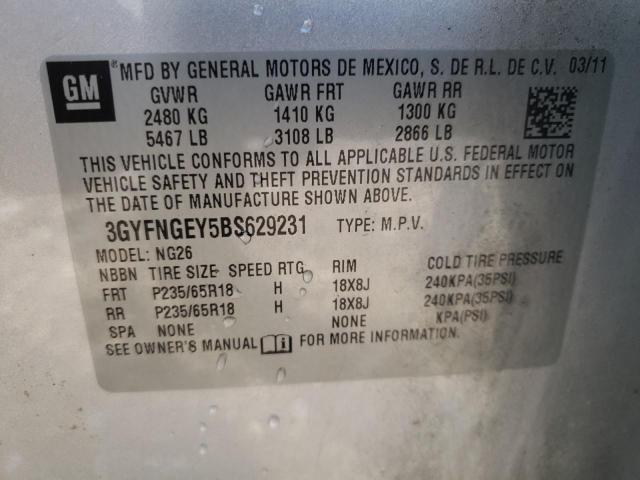 Photo 9 VIN: 3GYFNGEY5BS629231 - CADILLAC SRX 