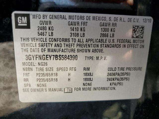 Photo 12 VIN: 3GYFNGEY7BS584390 - CADILLAC SRX 