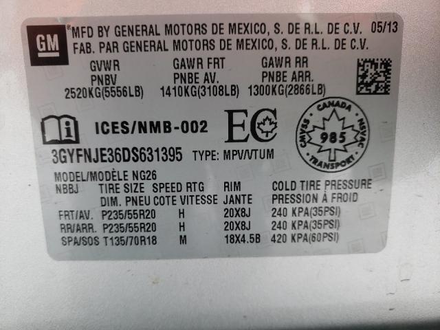 Photo 9 VIN: 3GYFNJE36DS631395 - CADILLAC SRX PREMIU 