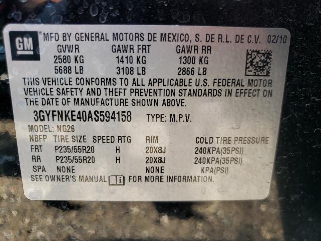 Photo 9 VIN: 3GYFNKE40AS594158 - CADILLAC SRX PREMIU 