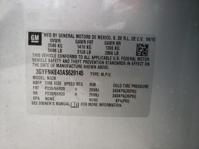 Photo 9 VIN: 3GYFNKE43AS629145 - CADILLAC SRX PREMIU 