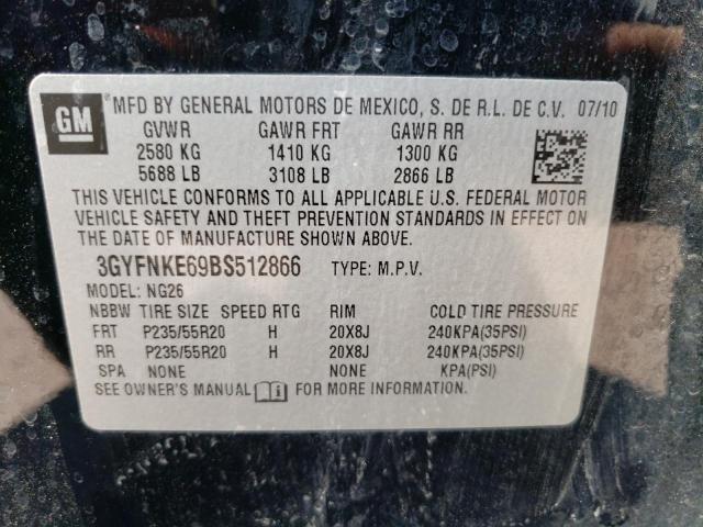 Photo 11 VIN: 3GYFNKE69BS512866 - CADILLAC SRX PREMIU 