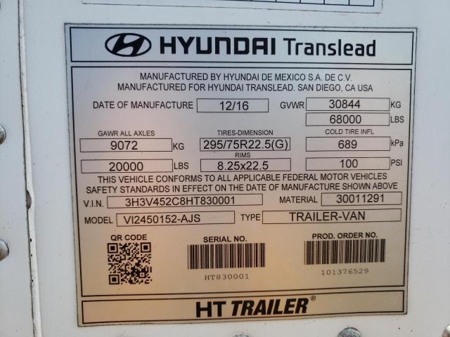 Photo 9 VIN: 3H3V452C8HT830001 - HYUNDAI TRAILER 