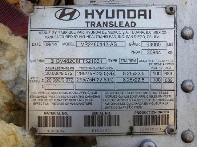 Photo 9 VIN: 3H3V482C8FT521031 - HYUNDAI TRAILER 