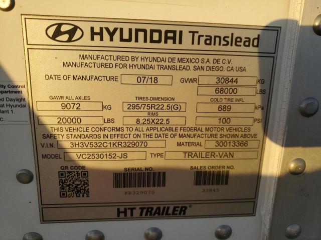 Photo 9 VIN: 3H3V532C1KR329070 - HYUNDAI VC2 