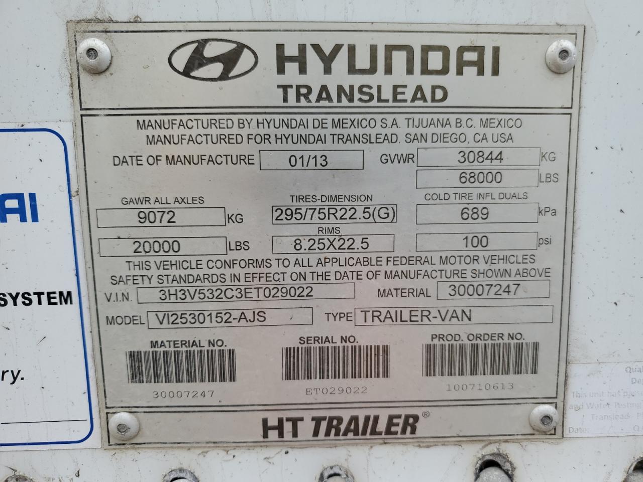 Photo 10 VIN: 3H3V532C3ET029022 - HYUNDAI NULL 