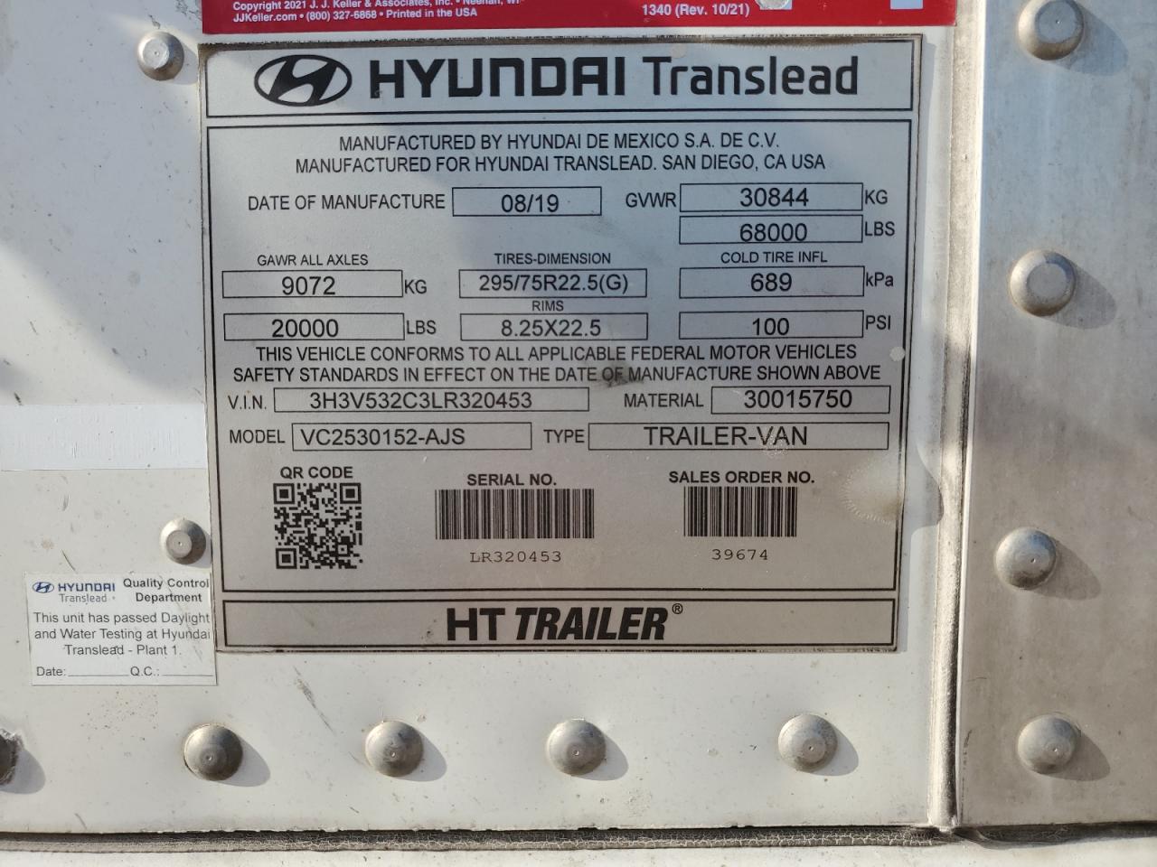 Photo 9 VIN: 3H3V532C3LR320453 - HYUNDAI NULL 