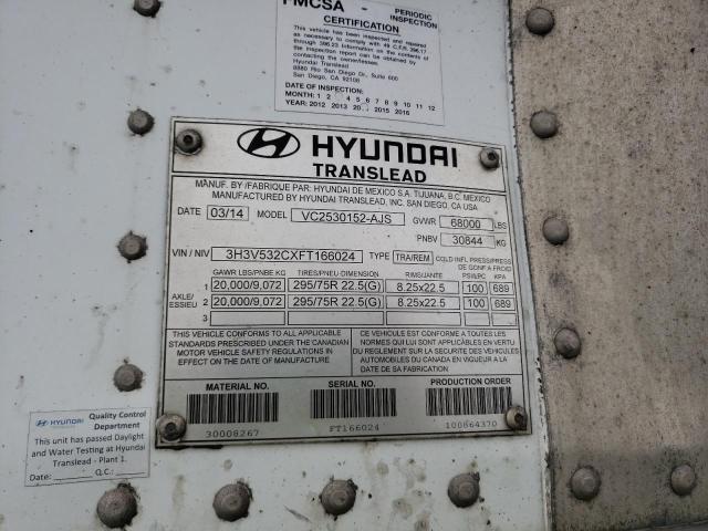 Photo 9 VIN: 3H3V532CXFT166024 - HYUNDAI VC2530152 