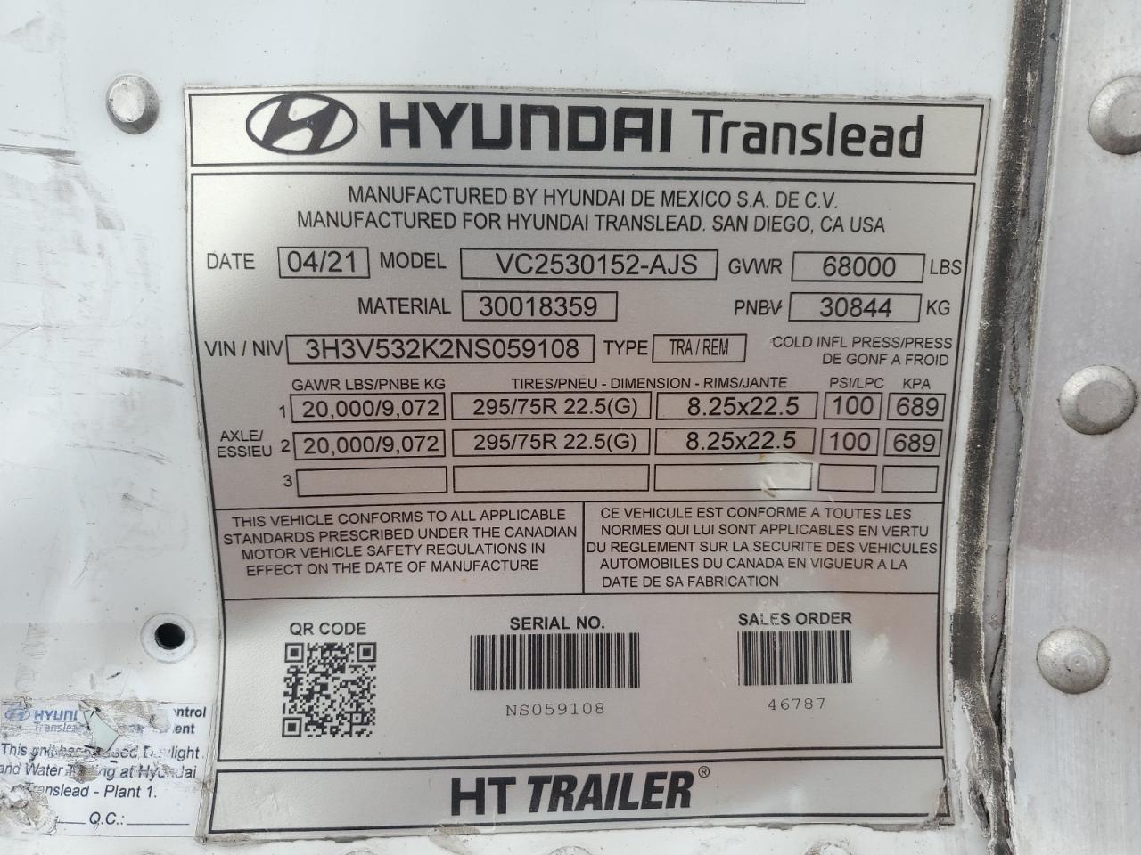 Photo 9 VIN: 3H3V532K2NS059108 - HYUNDAI NULL 