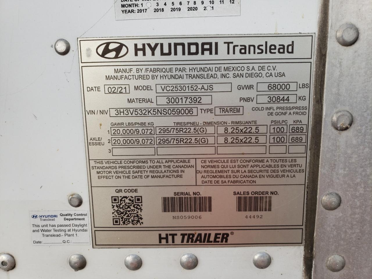 Photo 9 VIN: 3H3V532K5NS059006 - HYUNDAI NULL 