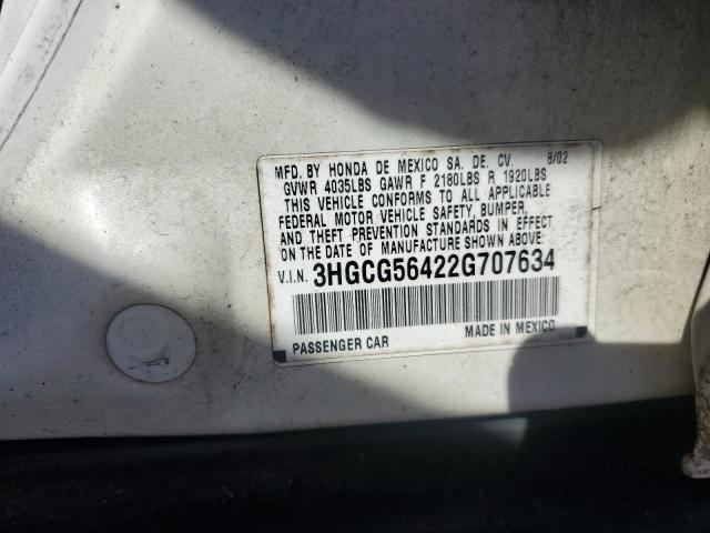 Photo 11 VIN: 3HGCG56422G707634 - HONDA ACCORD LX 