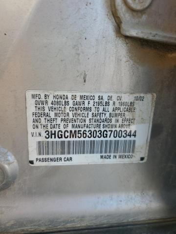 Photo 11 VIN: 3HGCM56303G700344 - HONDA ACCORD LX 