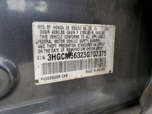 Photo 11 VIN: 3HGCM56323G707375 - HONDA ACCORD 