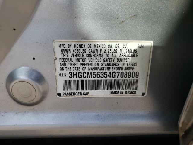 Photo 11 VIN: 3HGCM56354G708909 - HONDA ACCORD 