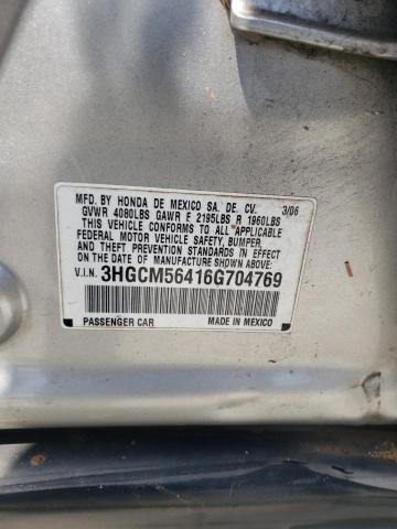 Photo 11 VIN: 3HGCM56416G704769 - HONDA ACCORD LX 