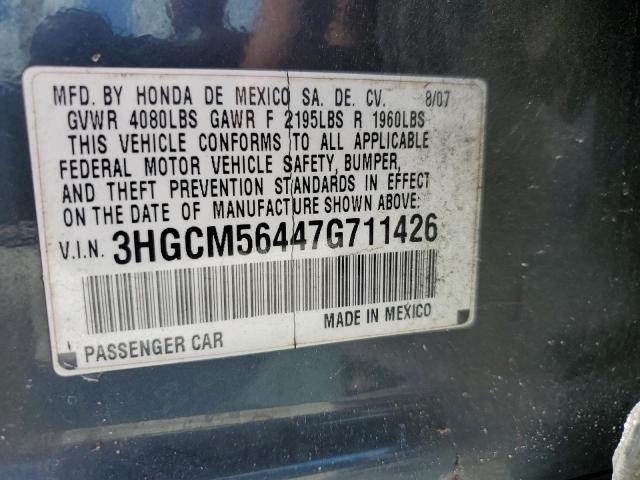 Photo 12 VIN: 3HGCM56447G711426 - HONDA ACCORD LX 