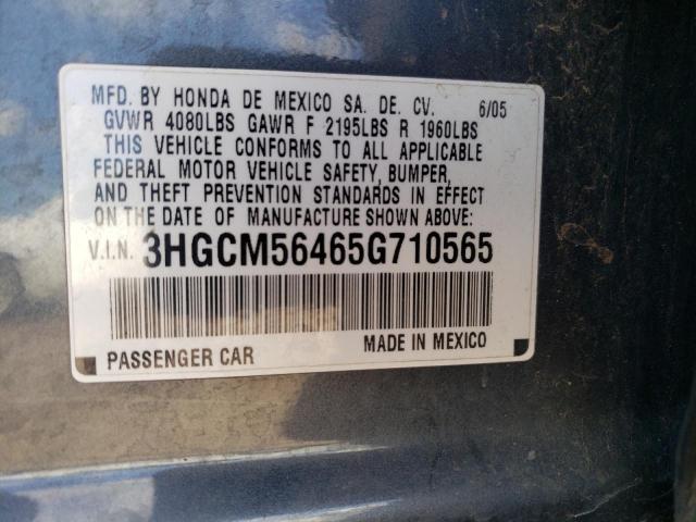 Photo 11 VIN: 3HGCM56465G710565 - HONDA ACCORD 