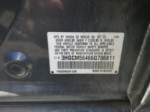 Photo 11 VIN: 3HGCM56466G706811 - HONDA ACCORD 