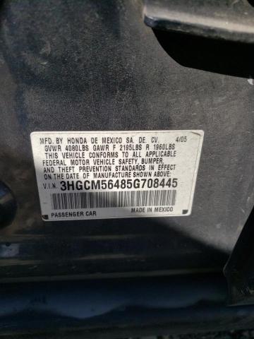 Photo 11 VIN: 3HGCM56485G708445 - HONDA ACCORD LX 