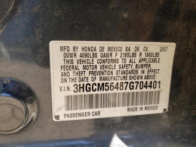 Photo 11 VIN: 3HGCM56487G704401 - HONDA ACCORD 