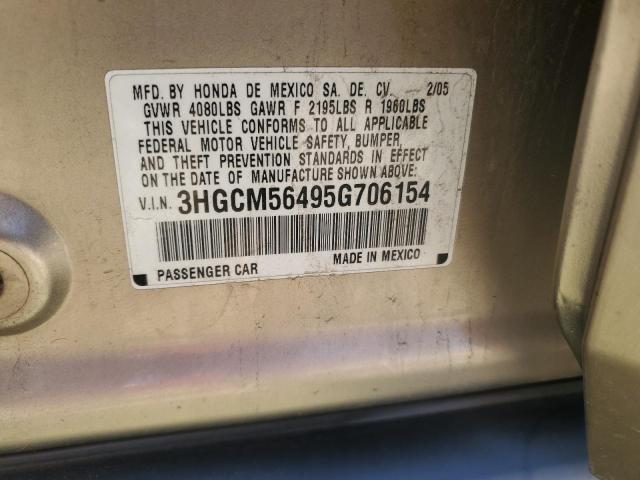 Photo 12 VIN: 3HGCM56495G706154 - HONDA ACCORD LX 