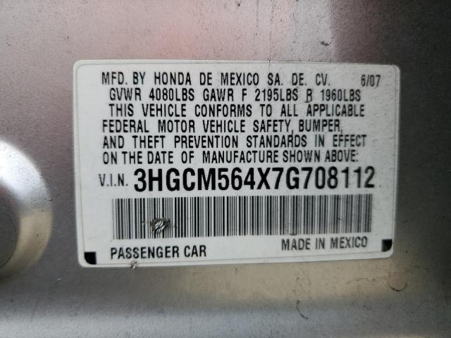 Photo 11 VIN: 3HGCM564X7G708112 - HONDA ACCORD 