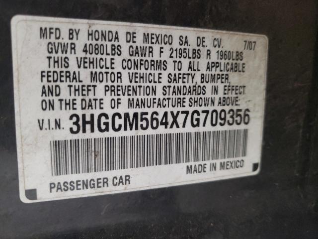 Photo 11 VIN: 3HGCM564X7G709356 - HONDA ACCORD LX 