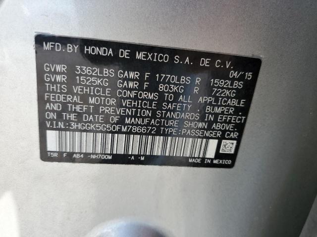 Photo 11 VIN: 3HGGK5G50FM786672 - HONDA FIT LX 