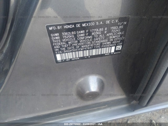 Photo 8 VIN: 3HGGK5G51FM747847 - HONDA FIT 