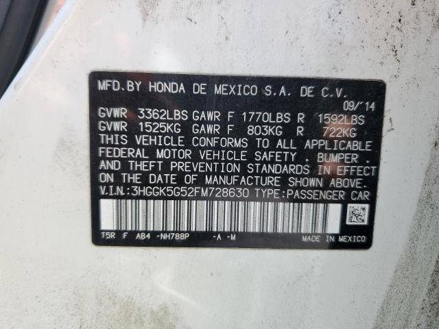 Photo 12 VIN: 3HGGK5G52FM728630 - HONDA FIT LX 