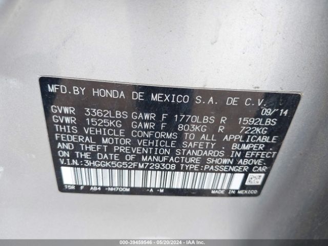 Photo 8 VIN: 3HGGK5G52FM729308 - HONDA FIT 