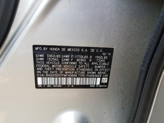 Photo 9 VIN: 3HGGK5G57FM740899 - HONDA FIT LX 