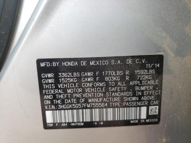 Photo 9 VIN: 3HGGK5G57FM755564 - HONDA FIT LX 