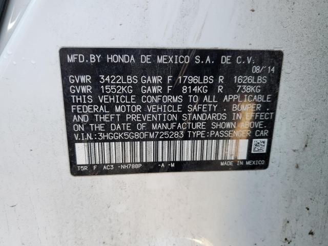 Photo 11 VIN: 3HGGK5G80FM725283 - HONDA FIT EX 