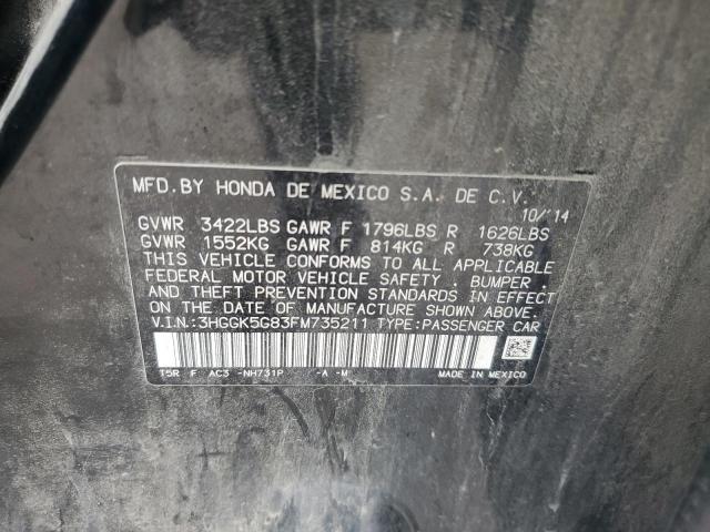 Photo 11 VIN: 3HGGK5G83FM735211 - HONDA FIT EX 