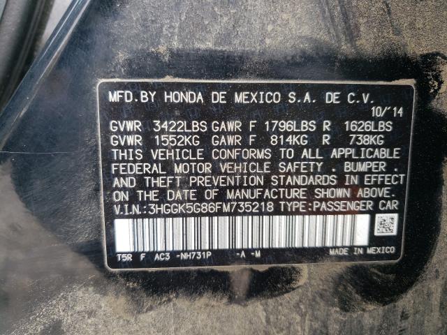 Photo 9 VIN: 3HGGK5G86FM735218 - HONDA FIT EX 