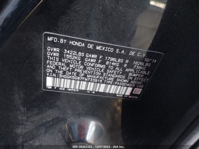 Photo 8 VIN: 3HGGK5G87FM733915 - HONDA FIT 