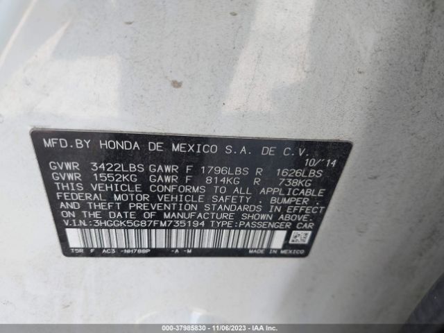 Photo 8 VIN: 3HGGK5G87FM735194 - HONDA FIT 