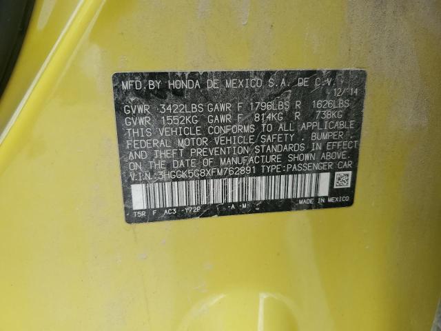 Photo 11 VIN: 3HGGK5G8XFM762891 - HONDA FIT EX 