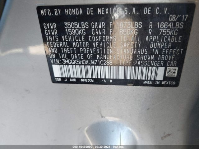 Photo 8 VIN: 3HGGK5H0XJM710288 - HONDA FIT 