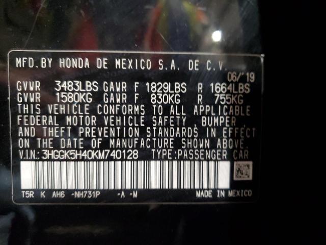 Photo 11 VIN: 3HGGK5H40KM740128 - HONDA FIT LX 