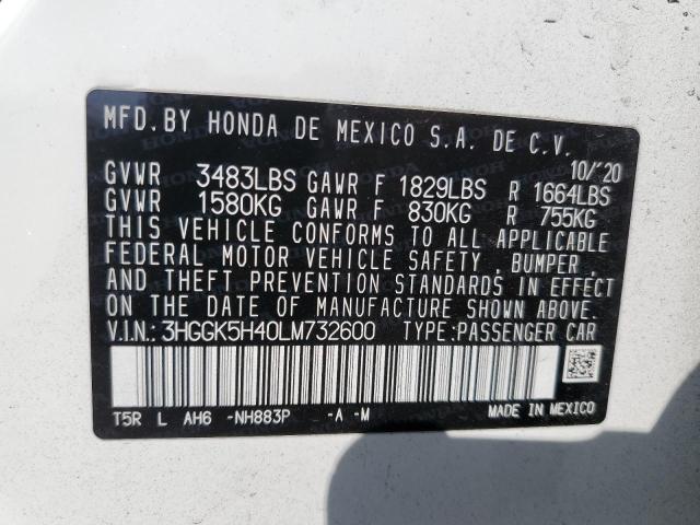 Photo 11 VIN: 3HGGK5H40LM732600 - HONDA FIT LX 