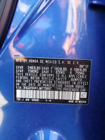 Photo 11 VIN: 3HGGK5H41JM715897 - HONDA FIT LX 