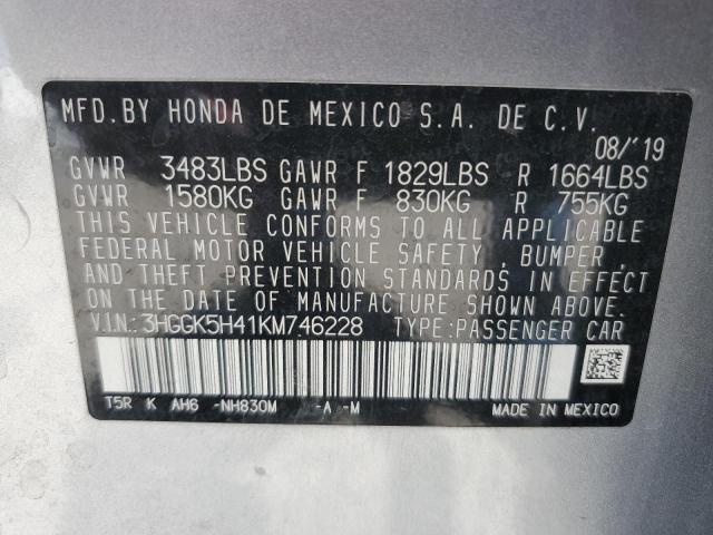 Photo 11 VIN: 3HGGK5H41KM746228 - HONDA FIT LX 