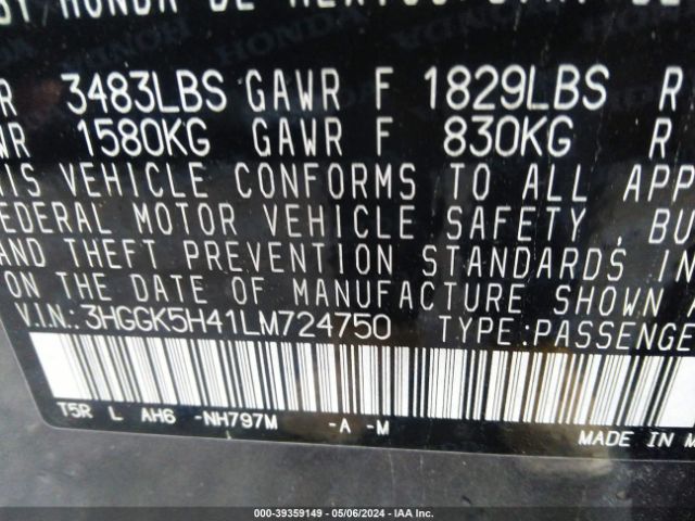 Photo 8 VIN: 3HGGK5H41LM724750 - HONDA FIT 