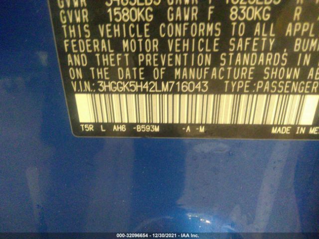 Photo 8 VIN: 3HGGK5H42LM716043 - HONDA FIT 