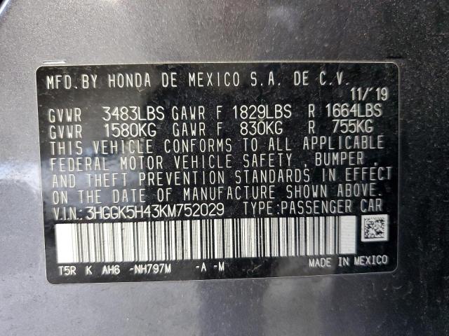 Photo 12 VIN: 3HGGK5H43KM752029 - HONDA FIT LX 