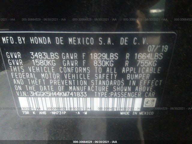 Photo 8 VIN: 3HGGK5H44KM741833 - HONDA FIT 